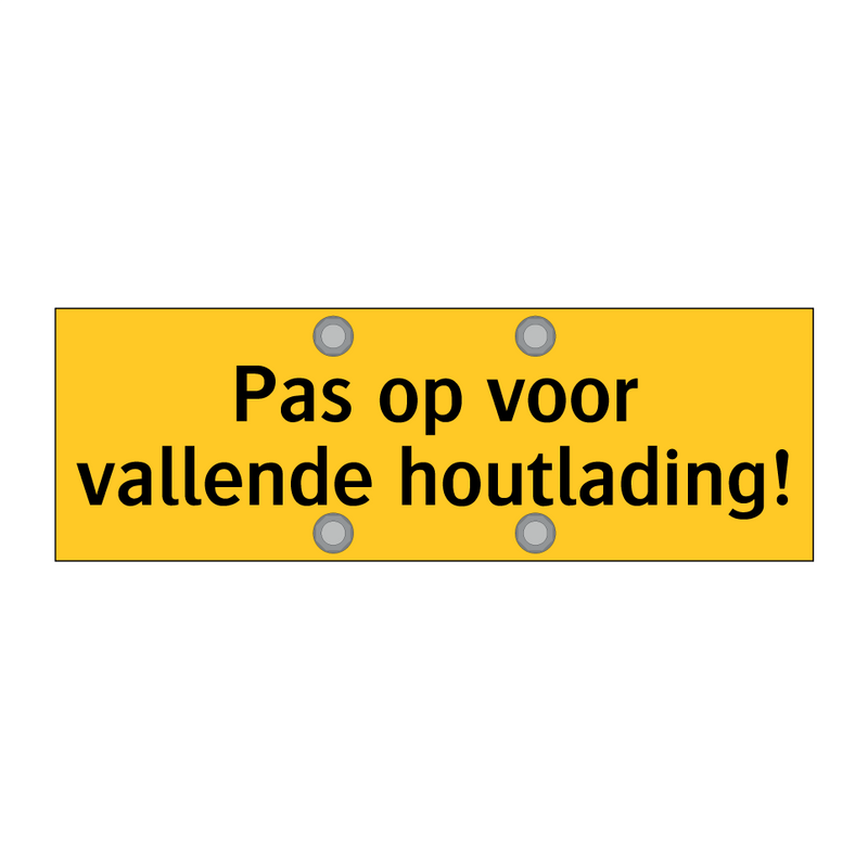 Pas op voor vallende houtlading!