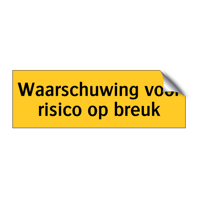 Waarschuwing voor risico op breuk