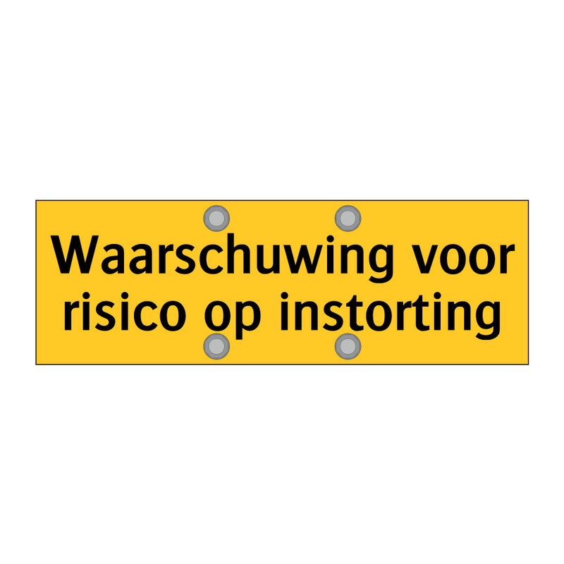Waarschuwing voor risico op instorting