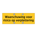 Waarschuwing voor risico op verplettering