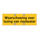 Waarschuwing voor lozing van rioolwater