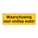 Waarschuwing voor ondiep water