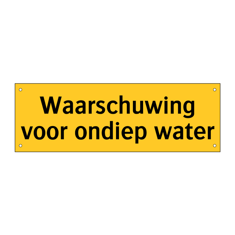 Waarschuwing voor ondiep water