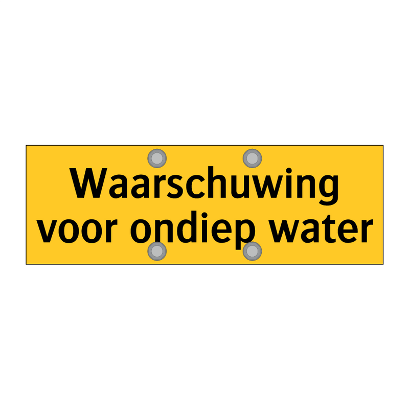Waarschuwing voor ondiep water