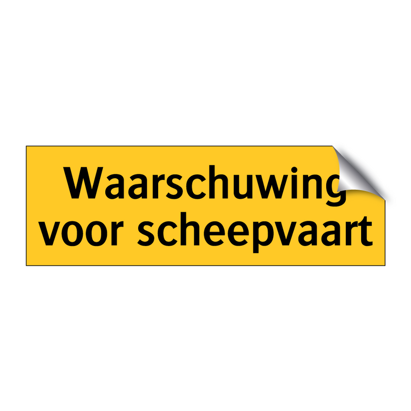 Waarschuwing voor scheepvaart