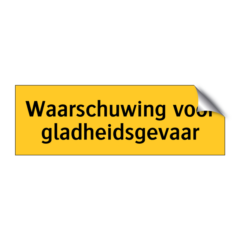 Waarschuwing voor gladheidsgevaar