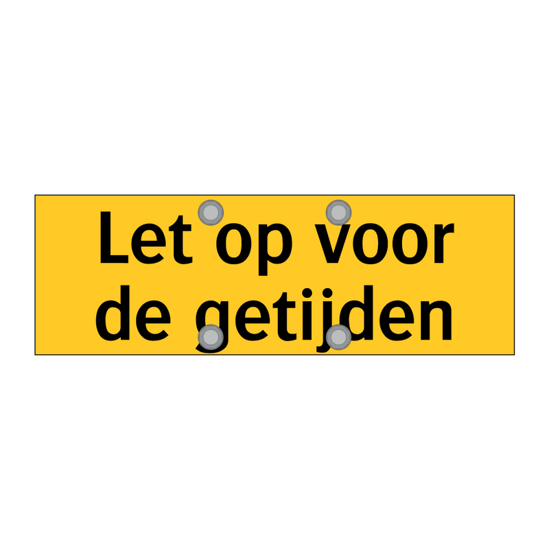Let op voor de getijden