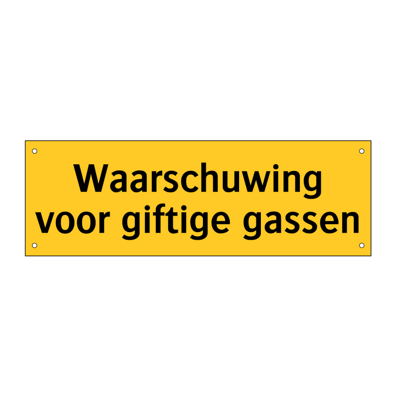Waarschuwing voor giftige gassen