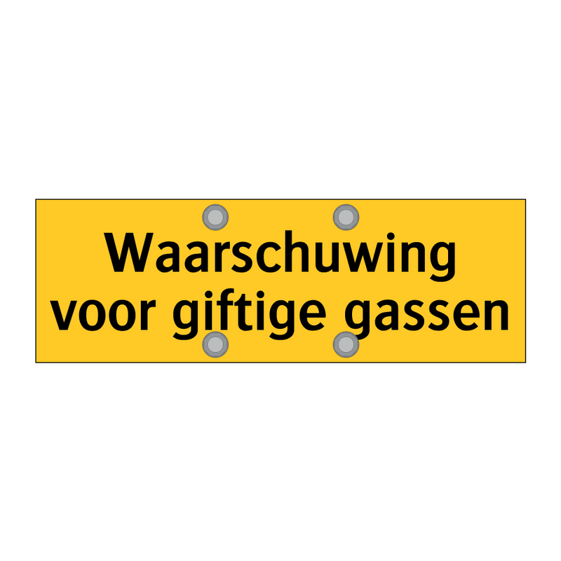 Waarschuwing voor giftige gassen