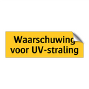 Waarschuwing voor UV-straling