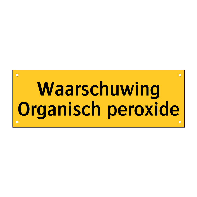 Waarschuwing Organisch peroxide