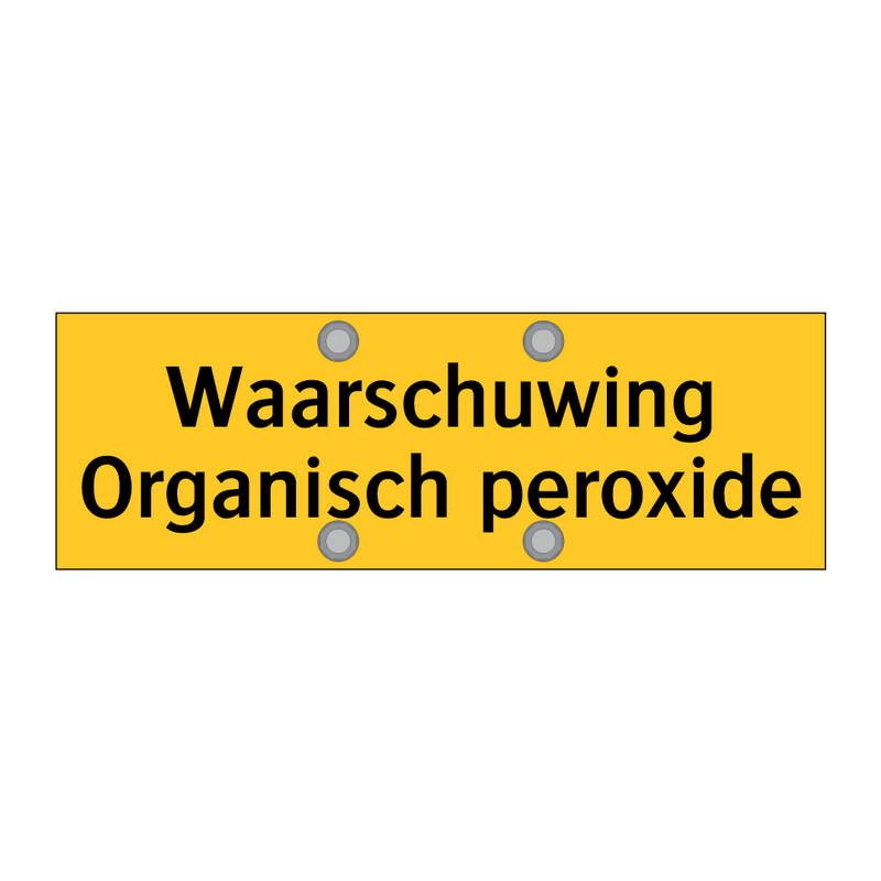 Waarschuwing Organisch peroxide