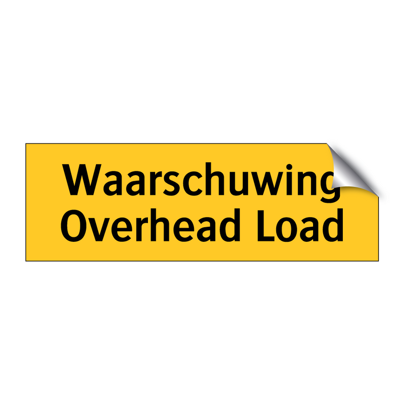Waarschuwing Overhead Load