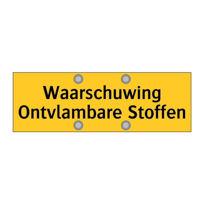 Waarschuwing Ontvlambare Stoffen