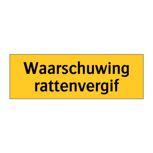 Waarschuwing rattenvergif