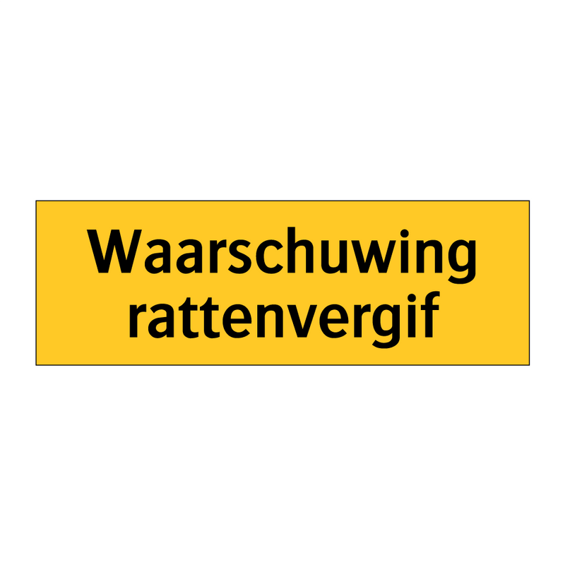 Waarschuwing rattenvergif