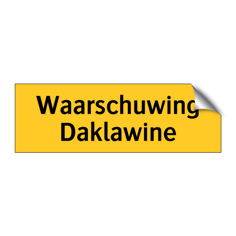 Waarschuwing Daklawine