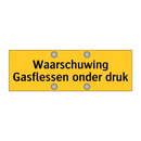 Waarschuwing Gasflessen onder druk