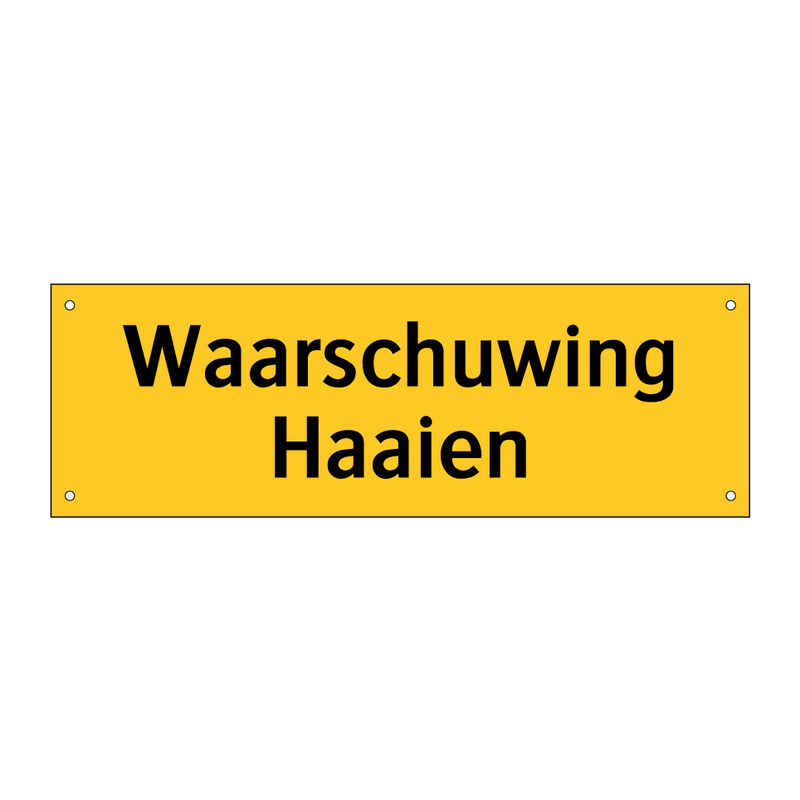 Waarschuwing Haaien