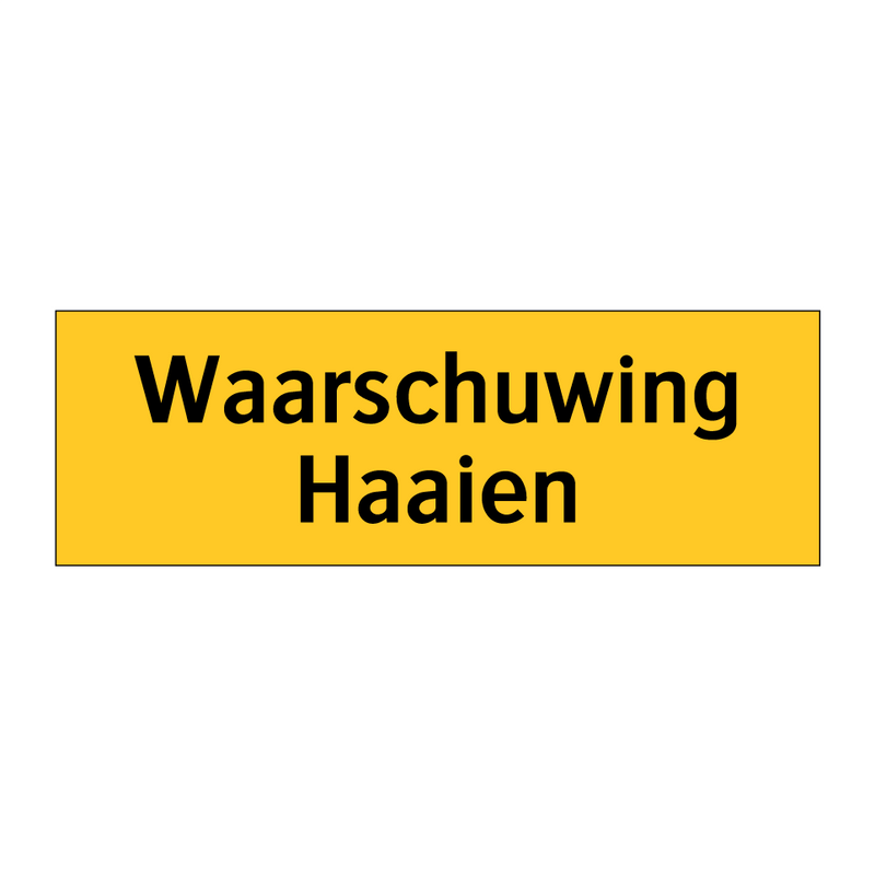 Waarschuwing Haaien