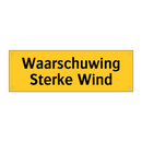 Waarschuwing Sterke Wind