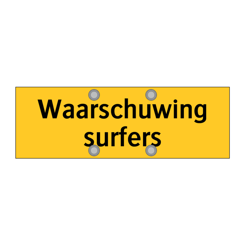 Waarschuwing surfers