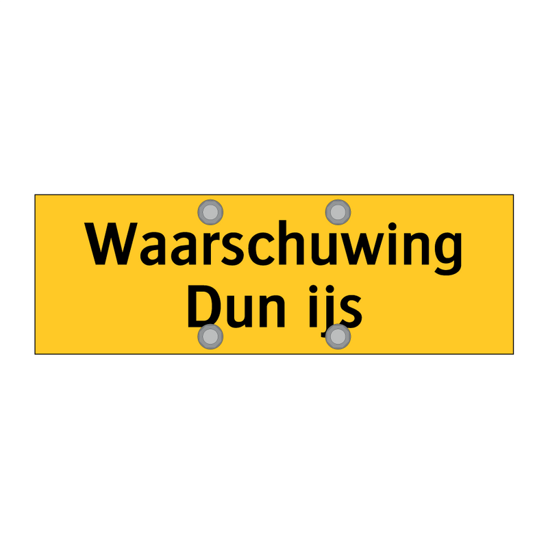 Waarschuwing Dun ijs
