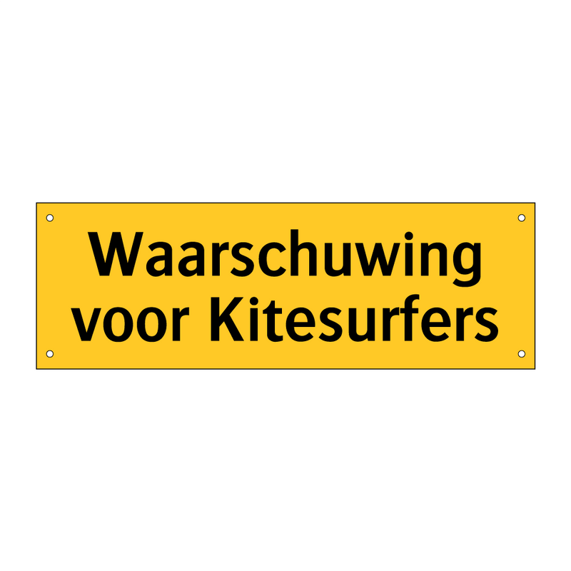 Waarschuwing voor Kitesurfers