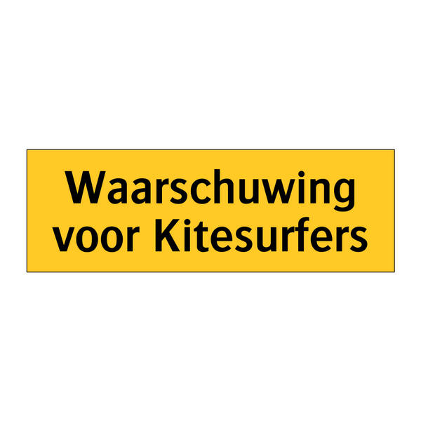 Waarschuwing voor Kitesurfers
