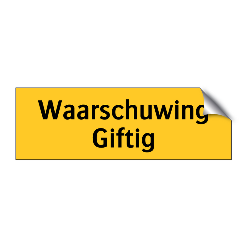 Waarschuwing Giftig