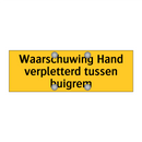 Waarschuwing Hand verpletterd tussen buigrem