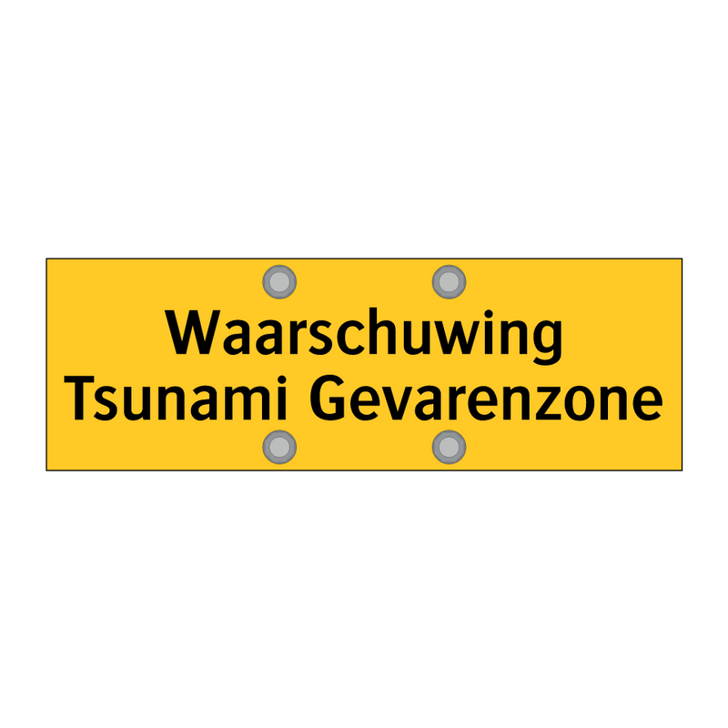 Waarschuwing Tsunami Gevarenzone
