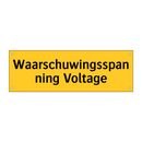 Waarschuwingsspanning Voltage