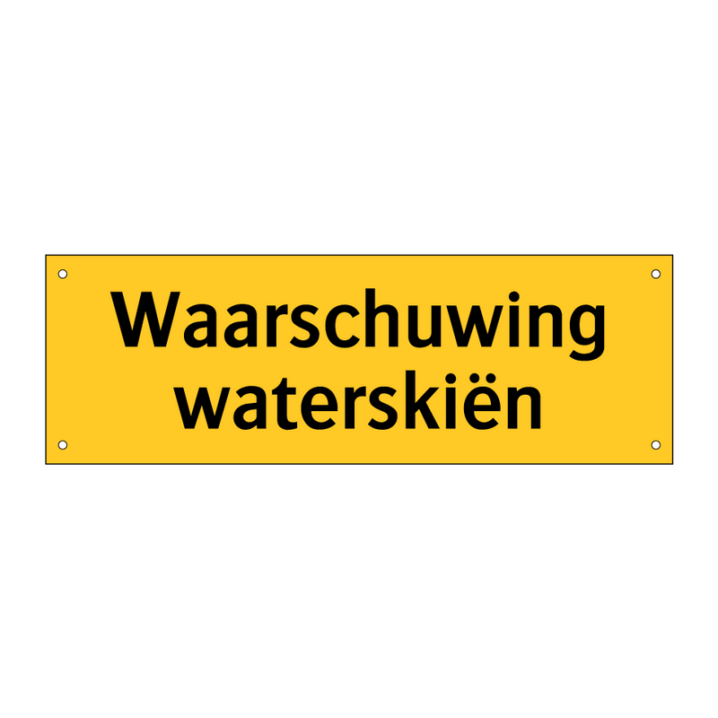 Waarschuwing waterskiën