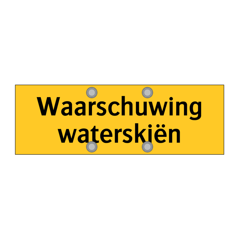Waarschuwing waterskiën