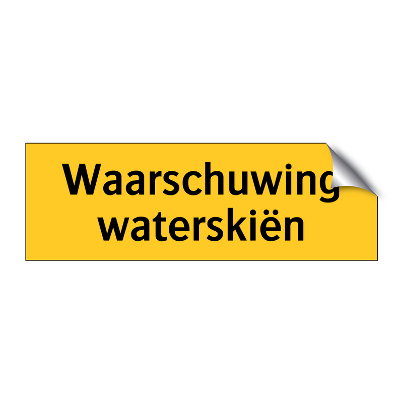 Waarschuwing waterskiën