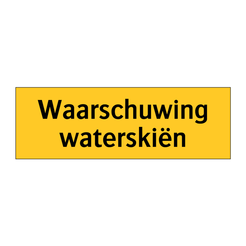 Waarschuwing waterskiën