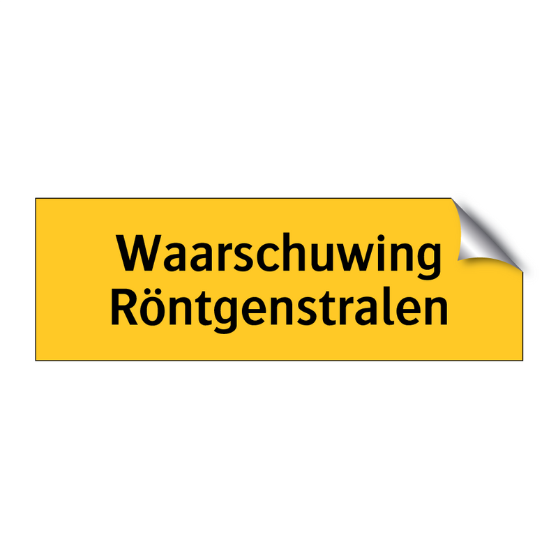 Waarschuwing Röntgenstralen