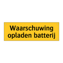 Waarschuwing opladen batterij