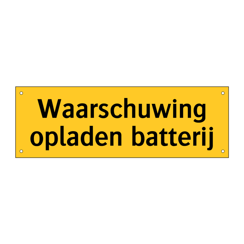 Waarschuwing opladen batterij