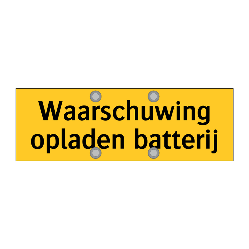 Waarschuwing opladen batterij