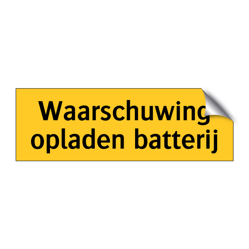 Waarschuwing opladen batterij