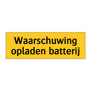 Waarschuwing opladen batterij
