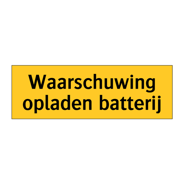 Waarschuwing opladen batterij