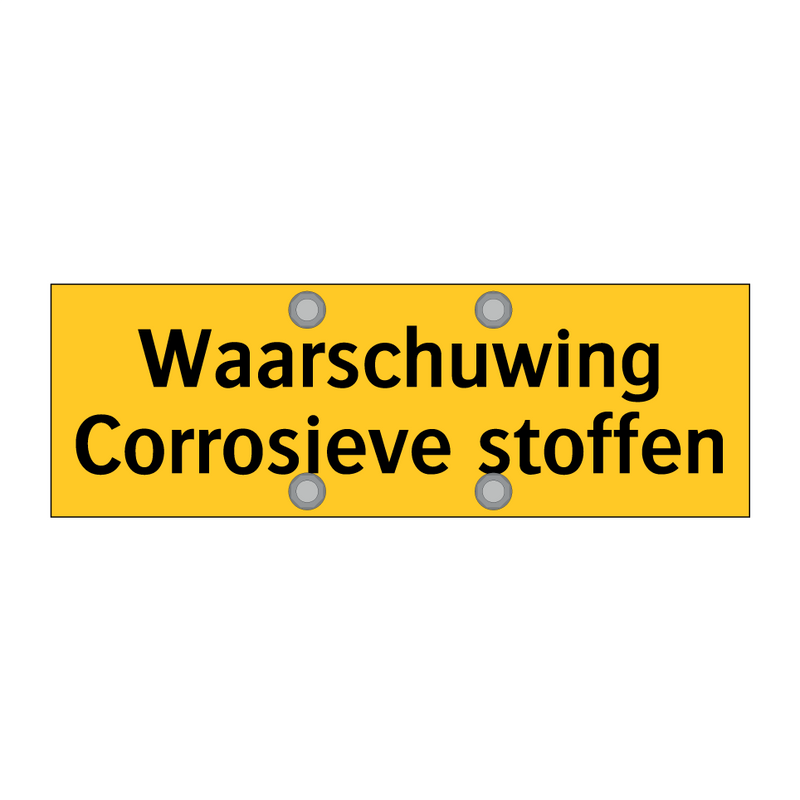 Waarschuwing Corrosieve stoffen