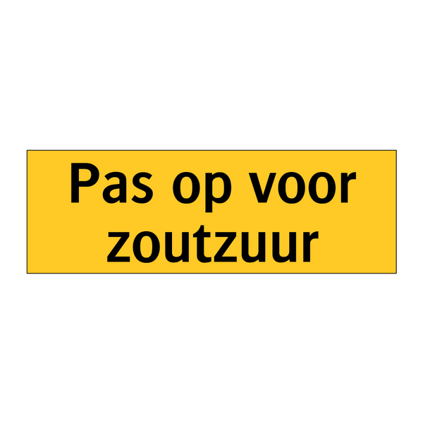 Pas op voor zoutzuur
