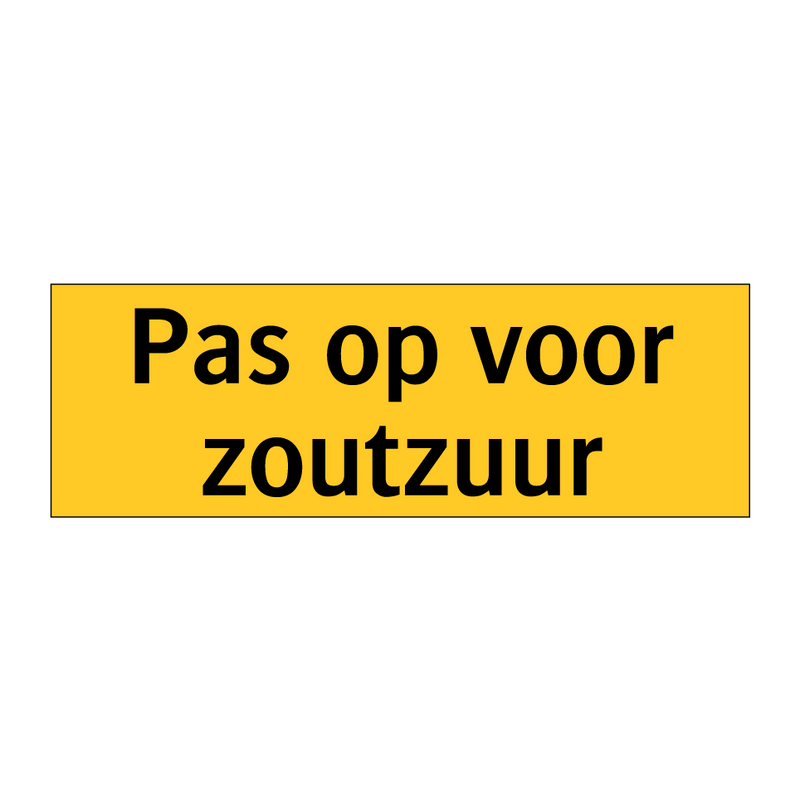Pas op voor zoutzuur