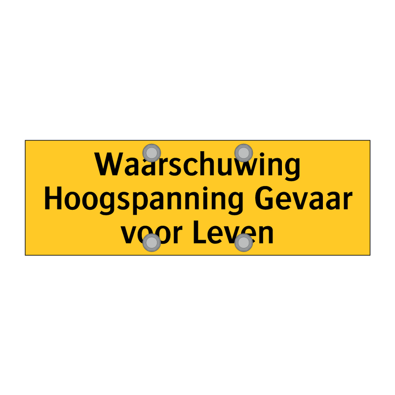 Waarschuwing Hoogspanning Gevaar voor Leven