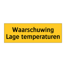 Waarschuwing Lage temperaturen