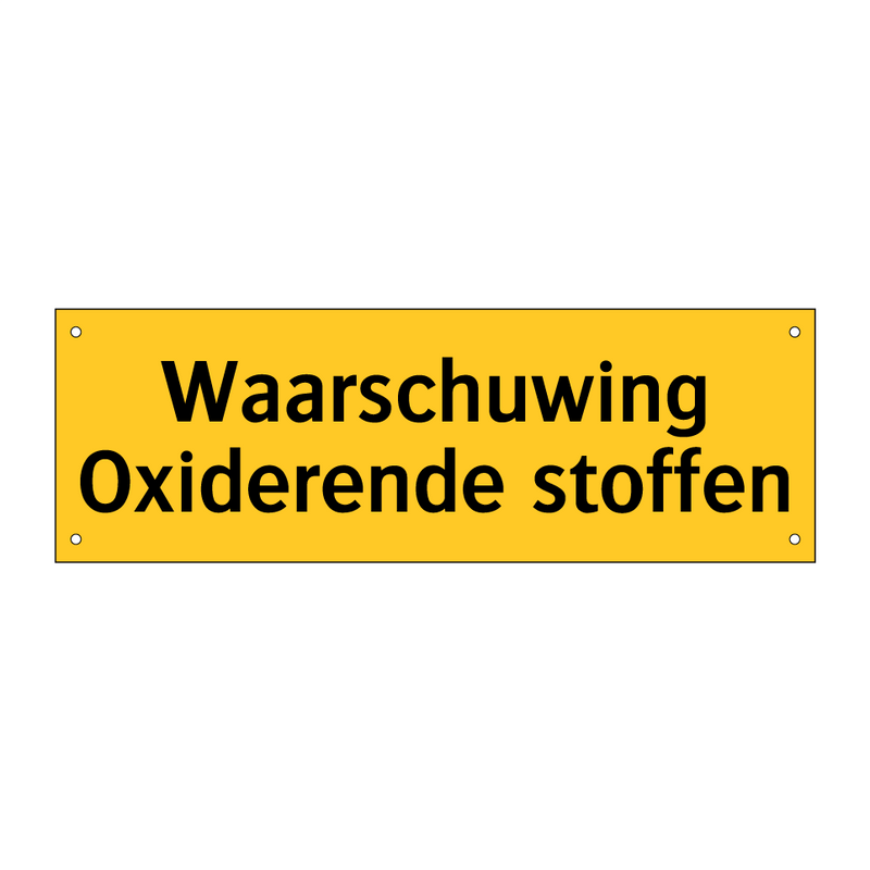 Waarschuwing Oxiderende stoffen